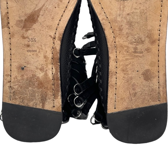 ✨🎉HP🎉✨ ALEXANDER WANG ‘Montana’ Black Leather Moccasin Fringe Boots | 38.5/8.5 - Picture 14 of 15